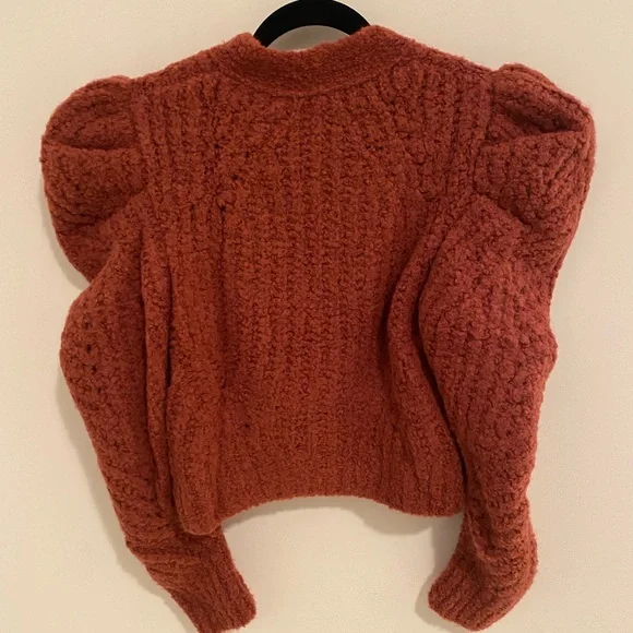 Ulla Johnson Odette Cardigan in maroon size S - Picture 7 of 8